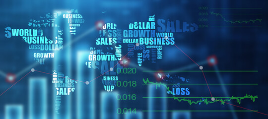 Obraz premium 2d rendering Stock market online business concept. business Graph 