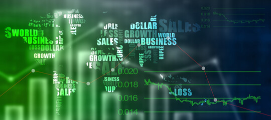 Obraz premium 2d rendering Stock market online business concept. business Graph 