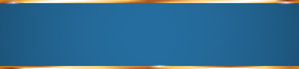 blue ribbon banner with gold frame