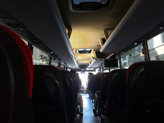 Tourist bus salon before boarding close up © Kate