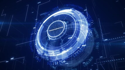 Business Transformation. Future and Innovation Internet and network concept.