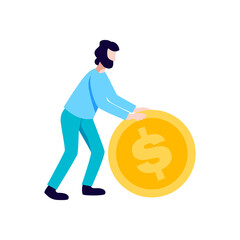 Pulling Coin Crowdfunding Composition