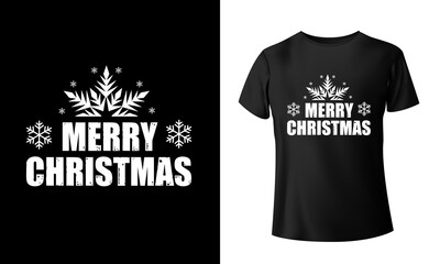 Marry Christmas day custom typography t shirt design.