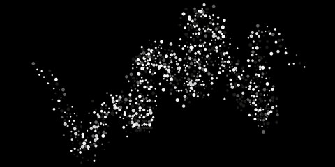 Obraz premium Silver glitter confetti.