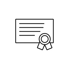 certificate icon element of dentistry icon for mobile concept and web apps. Thin line certificate icon can be used for web and mobile. Premium icon on white background