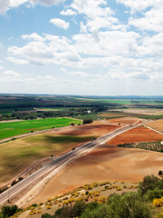 topo view from  castle of Almodovar del Rio, Cordoba, Andalusia.  Spain