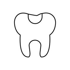 dental fillings icon element of dentistry icon for mobile concept and web apps. Thin line dental fillings icon can be used for web and mobile. Premium icon on white background