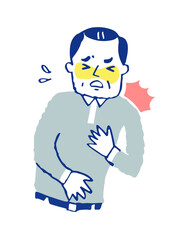 胸が苦しい男性