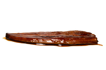 Grilled eel isolated on white background.
