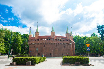 The majestic barbican building in Krakow a