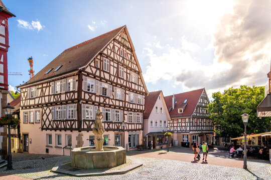 Altstadt, Backnang, Baden-W&uuml;rttemberg, Deutschland 