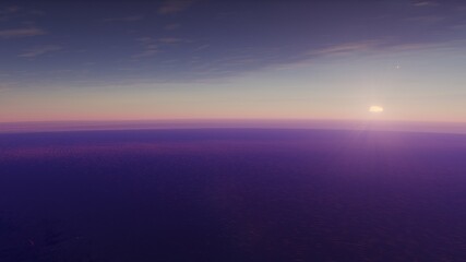 alien planet in space, science fiction landscape, 3d render