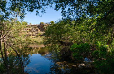 Water and Cliff at the Montezuma Well unit of Montezuma Castle National Monument