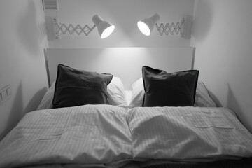 Double bed in the mini-room for sleeping