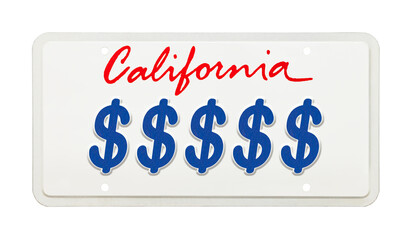 California Expensive License Plate