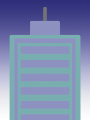 Fototapeta premium Gran edificio azul