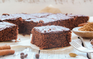 Stück Lebkuchen Lebkuchengewürz Schokokuchen Schokoladenkuchen