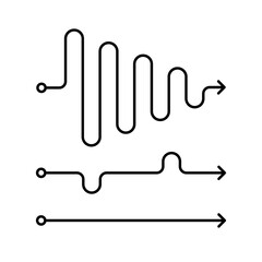 set of simple thin lines like pathway