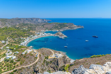 Fototapeta na wymiar Panoramic view of Kapsali village , Kythira island, Greece.