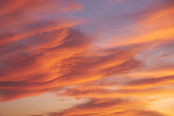 Sky full of clouds of different colors