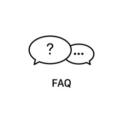 FAQs icon isolated on white background. Help symbol modern, simple, vector, icon for website design, mobile app, ui. Vector Illustration