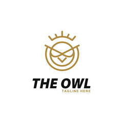 Modern owl logo icon concept vector illustration.