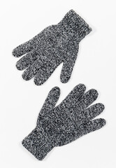 black knitted gloves