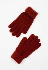 pair of red gloves