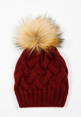 knitted cap and gloves