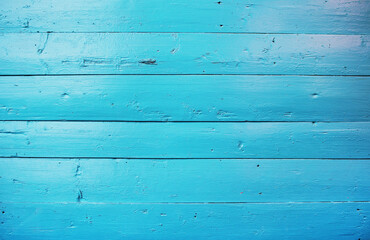 Obraz premium Background from blue wooden boards. Painted wood texture