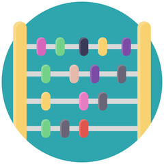 
A counting frame, calculating tool, flat vector icon design
