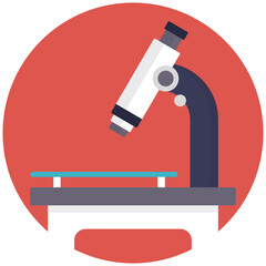 
Flat vector icon design of a microscope, laboratory research
