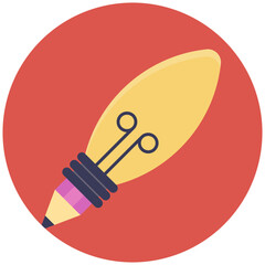 
Led light for decor, flat vector icon 
