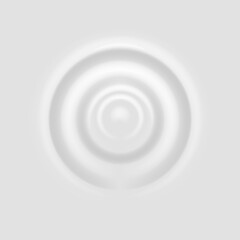 Milk splash. Ripple on white surface, realistic drop fall on cream dairy liquid product, rounds on yogurt, lotion or paint, macro view droplet on beverage, circle wave vector illustration