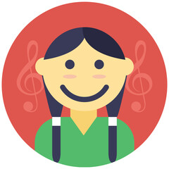 Obraz premium Cute happy boy wearing christmas costume flat vector icon 