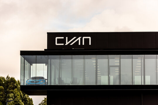 Mölndal, Sweden - October 24 2020: Headquarter of Cyan Racing..