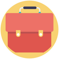 
Flat design icon of a document bag
