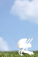 ペーパークラフトのベビーカー