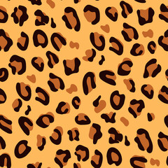 Fototapeta na wymiar Abstract animal skin leopard seamless pattern design. Jaguar, leopard, cheetah, panther fur. Seamless camouflage background. funny drawing Lettering poster or t-shirt textile graphic wild design. Spot
