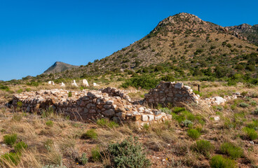 Fototapeta na wymiar Stone Ruins at Fort Bowie National Historic Site