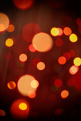 Christmas lights colorful bokeh background. Holiday festive atmosphere