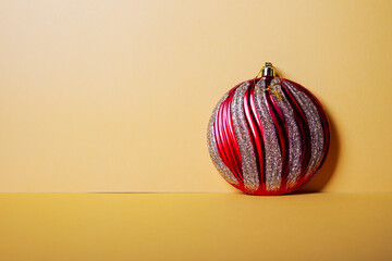 red and yellow christmas balls