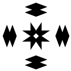 Fototapeta premium black geometric mexican style pattern