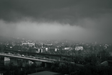 Fototapeta premium fog over the city
