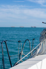 Naklejka premium rope on a yacht