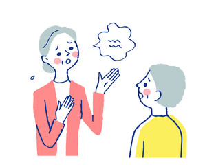 悩みを相談する女性と聞く女性