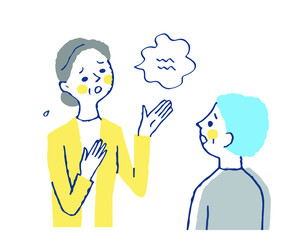 悩みを相談する女性と聞く女性