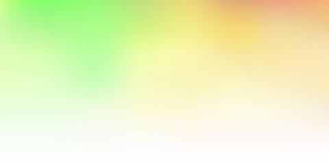 Light green, yellow vector gradient blur background.