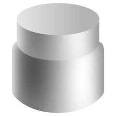 Vector Blank Cosmetic Container for Cream, Powder or Gel