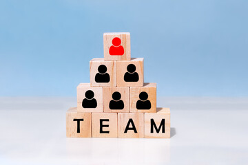 Human resource management and recruitment business concept.  Corporate hierarchy concept and multi...